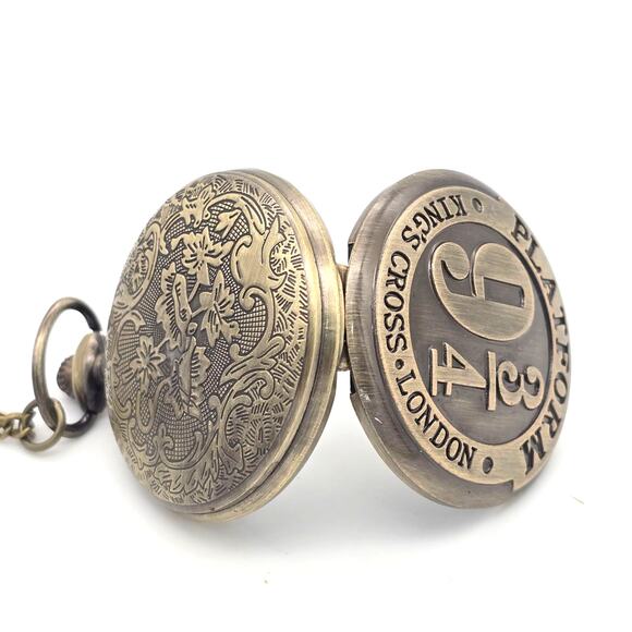 Fantasy Train Portal Pocket Watch – Personalized Magic Platform Design Vintage - Picture 6 of 11